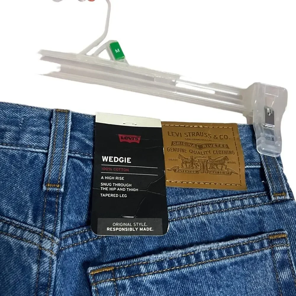 Levis Wedgie Straight Ripped Knee Jeans sz 25 - Picture 9 of 11